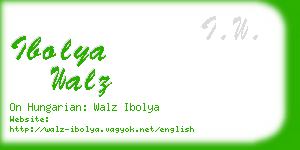 ibolya walz business card